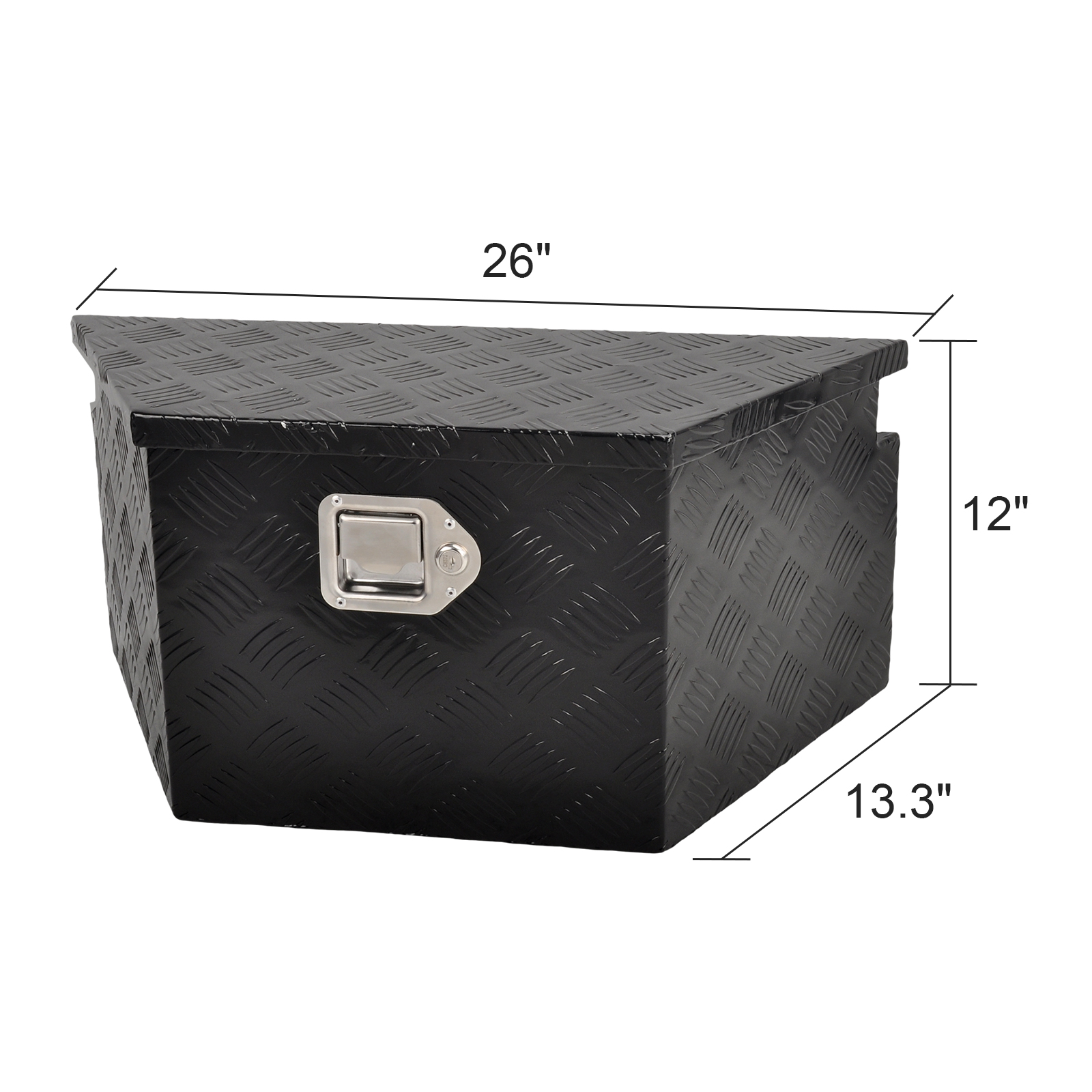 26 Inch Aluminum Trailer Tongue Tool Box Truck Bed Toolbox Underbody Storage