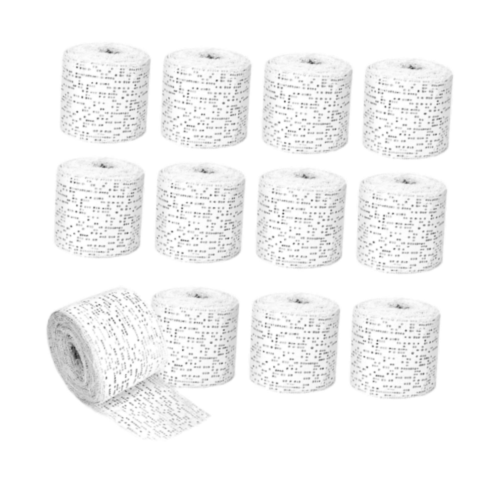 12 Pack Plaster Cloth Gauze Bandages Rolls Wrap Fast Setting Material for Art Craft Mask Making