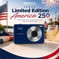 thumbnail image 5 of Vivitar PopCam America 250 Digital Camera – USA Celebration Edition, Old Glory Blue, 48MP Camera with Full HD 1080P Video, 3" Flip Screen, 16X Zoom Compact Vlogging Camera with Built-in Mic, 5 of 6