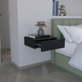 thumbnail image 2 of Depot E-Shop Ivor Floating Nightstand, Modern Wall-Mounted Bedside Shelf with Drawer, 2 of 7