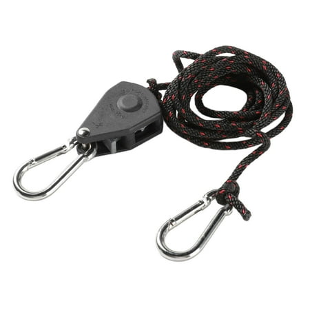 

Adjustable Grow Light Hanger Outdoor Canopy Fix Rope Tear and Rust Resistant Tent Wind Rope 7.87ft Long Metal Internal Gears Tightener
