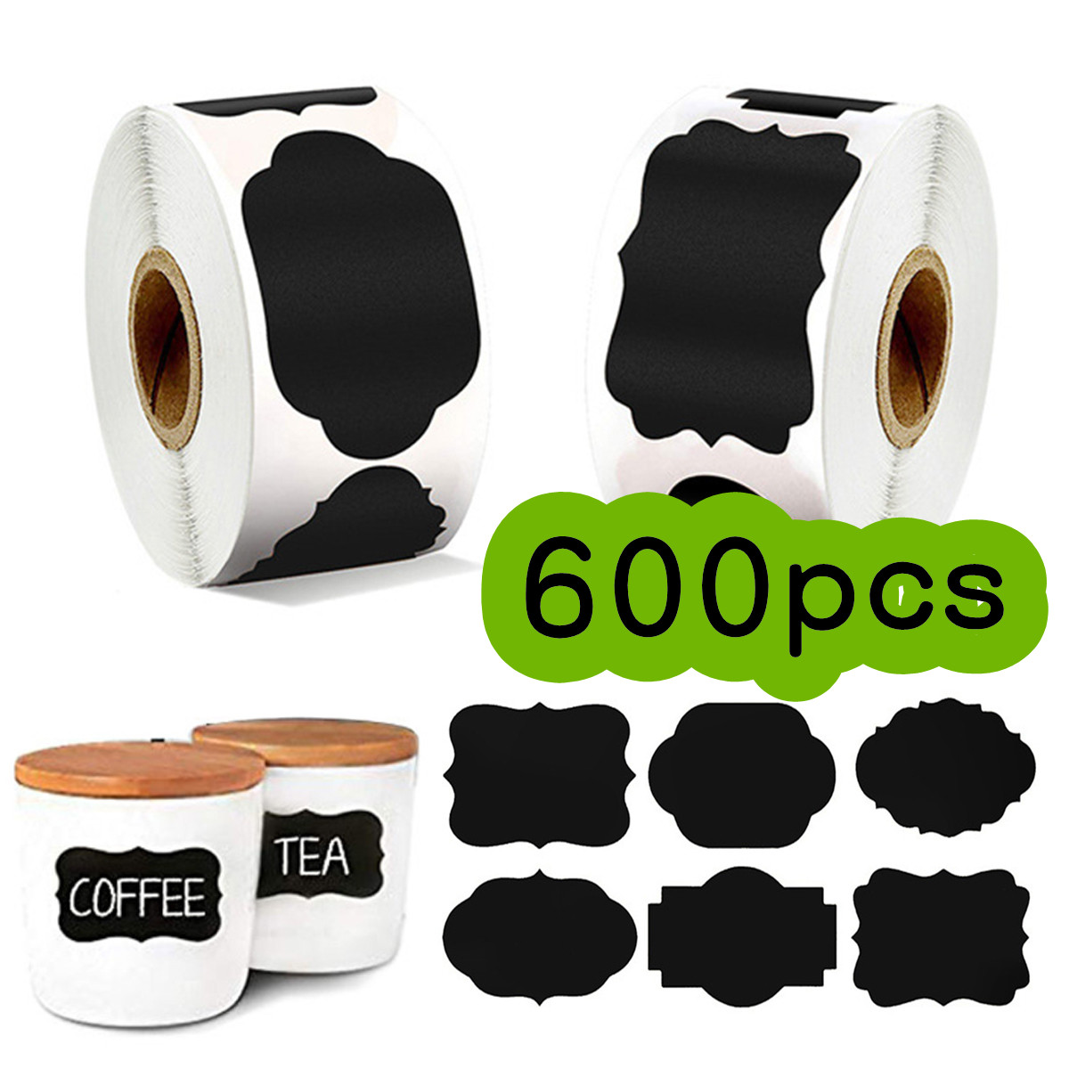 Chalkboard Labels Jar Gift Labels Stickers 2 Rolls Blackboard Stickers