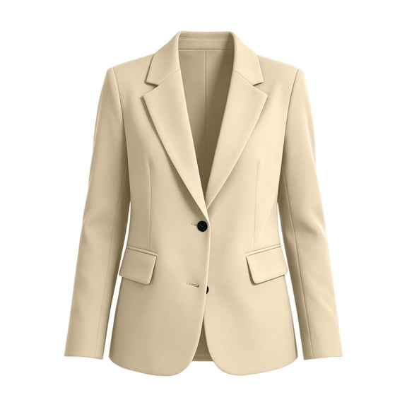 cocolona Blazers for Women Business Casual Lapel Open Front Long Sleeve Button Suit Jacket Work Office Blazer with Pockets
