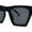 All Black, variant on Womens Gothic Square Rectangle Cat Eye Plastic Fashion Sunglasses All Black