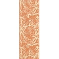 thumbnail image 1 of Unique Loom Collection Botanique Abstrait Pictural Transitionnel Tapis de Course d'Intérieur et d'Extérieur, 2 x 6 Pieds, Terre Cuite / Beige, 1 of 1