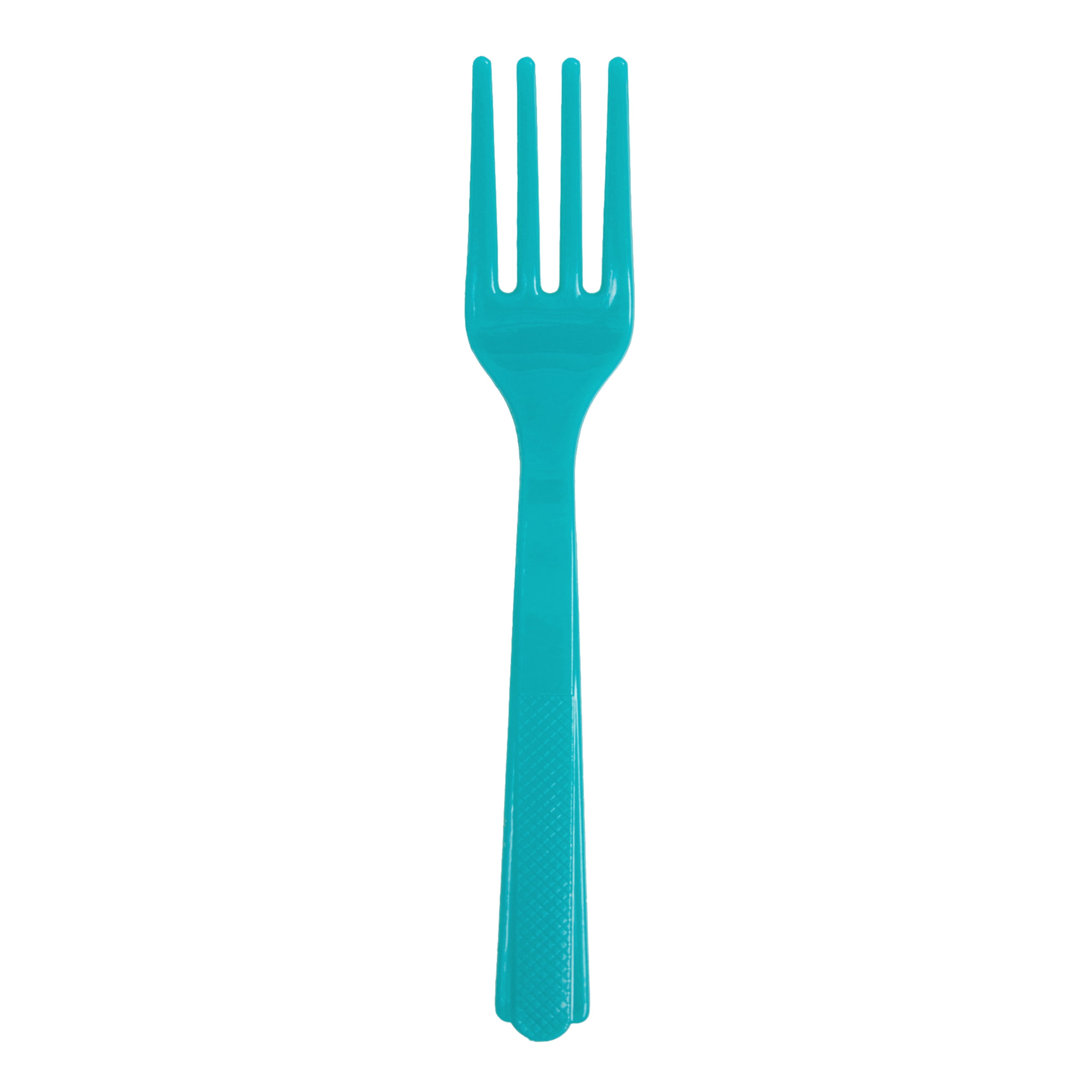 Way To Celebrate Plastic Forks, Terrific Teal, 24ct