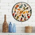 thumbnail image 3 of Yayeee Wall Clock Battery Operated 9.5" Silent Non-Ticking for Living Room, Colorful Leaves, 3 of 8