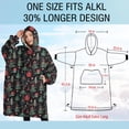thumbnail image 4 of Oversized Wearable Blanket Hoodie,Dark Christmas Tree and Gift Pattern Sherpa Blanket Hoodie with Super Pockets,Super Warm Fuzzy Pullover for Women & Men, 4 of 6