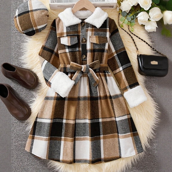 Easter Dresses Bowknot Design Dress Ruffle Short Sleeve Long Summer Dress for Girls Teens Fashion Design Summer Dress (Brown,11-12 Years)