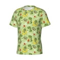 thumbnail image 3 of Rocae Cute Dinosaurs Cartoon for Men's Moisture-Wicking Crew Tee - T-Shirt for Sports, Outdoor Activities, and Casual WearMedium, 3 of 9