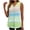 Z3-Green Tank Tops, variant on Womens V Neck Hollow Out Sleeveless Vest, Tropical Banana Leaf Print Eyelet Cutout Tank Top, Boho Beach Casual Summer Blouse