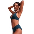 thumbnail image 4 of Top de Bikini CRZ YOGA Escote Profundo en V con Tirantes Cruzados Azul S, 4 of 5
