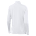 thumbnail image 3 of Women's Antigua  White Wyoming Cowboys Reprocess Quarter-Zip Top, 3 of 3