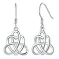thumbnail image 1 of Pendientes de nudo celta con corazón de Silvora para mujer, pendientes colgantes de plata de ley, joyería irlandesa, regalo para el día de la madre, Navidad, 1 of 7