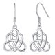 thumbnail image 1 of Pendientes de nudo celta con corazón de Silvora para mujer, pendientes colgantes de plata de ley, joyería irlandesa, regalo para el día de la madre, Navidad, 1 of 7