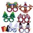 thumbnail image 2 of Diy Eyeglasses Non Woven Fabrics Eyewear Kindergarten Handmade Glasses Material Package For Kids Party Decoration Multi 22X17Cm 5Pcs, 2 of 4