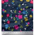 thumbnail image 1 of Soimoi polyester Crepe Fabric Artistic Flower Printed Fabric 1 Yard 52 Inch Wide, 1 of 3