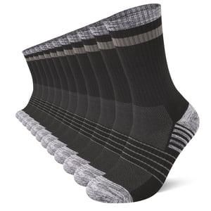 Cooplus Men's Lightweight Crew Socks 12-Pack