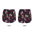 thumbnail image 5 of Lsque Roses Skulls Printed Women's Running Shorts with Liner Pockets,Elastic Quick Dry Workout Athletic Gym Yoga Shorts,Womens High Waist Shorts-X-Large, 5 of 9