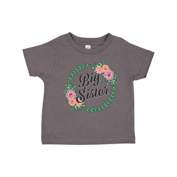 Inktastic Big Sister with Flower Circle Girls Toddler T-Shirt