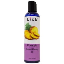 Lick Pineapple Flavored Body Massage Oil – Hydrating, Non-Greasy, Skin-Friendly Formula for Adults– 4 fl oz