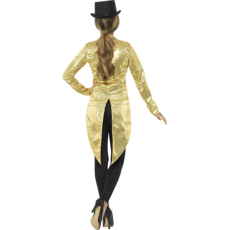 gold fancy dress jacket Sequin Tailcoat Jacket, Ladies, Large product-jewelry