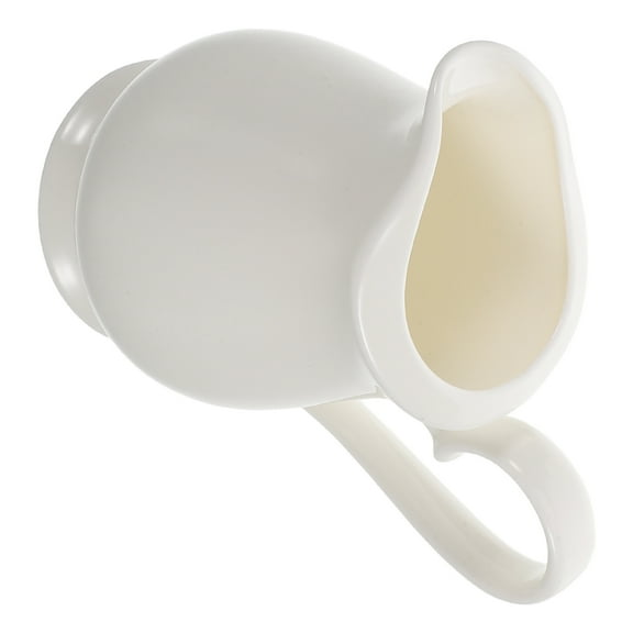 Raindrops White Ceramic Creamers With Handle Small Syrup Pitcher For Farmhouse Coffee Milk Sauces Mini Milk Jug Cup Coffee Milk Creamer Pitcher 280ml