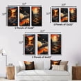 thumbnail image 4 of Designart "Kentucky horizon River" Kentucky Framed Wall Art Set Of 3 - Orange Kentucky Frame Gallery Set For Office Decor, 4 of 7