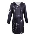thumbnail image 2 of Fengqque Nursing Maternity Maternity Postpartum Comfort Dress Pajamas Casual Tie-Dye Long Sleeve Breast-Feeding Pregnant Nursing Hooded Dress, 2 of 9