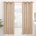 thumbnail image 1 of Natural Linen Curtains Long for Living Room Bedroom Groet Top Light Filtering Privacy Linen Textu Window Semi Sheer Drapes Birch Panels x, 1 of 7