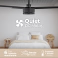thumbnail image 5 of Breeze 52in 3-Blade Smart Ceiling Fan in Matte Black Works With iOS or Android App, 5 of 10