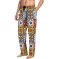 thumbnail image 5 of GZHJMY Mexican Talavera Pajama Pants, Men's Drawstring Lounge Pants, Casual Pajama Bottoms with Pockets, Christmas New Year Birthday Gifts, Medium, 5 of 7