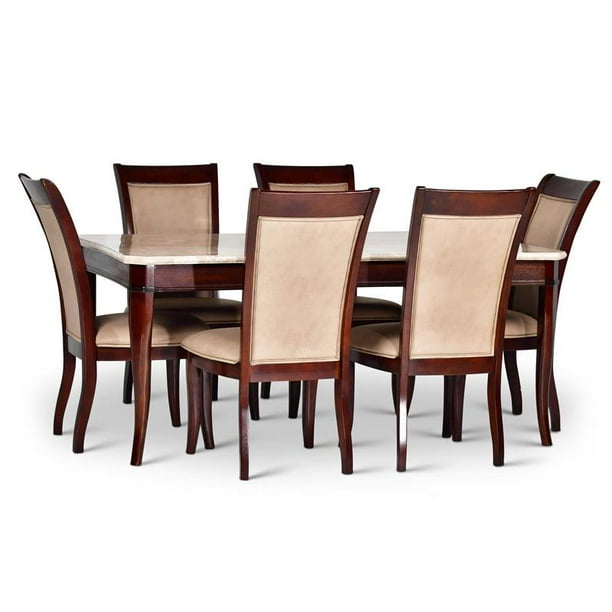 Marseille Marble 7Piece Dining Set