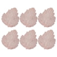 thumbnail image 2 of Naiovety 6x tapetes redondos de PVC no tóxicos para cena, tapete para de comedor resistente a arañazos y desgarros, de comedor Mostrada Oro rosa, 2 of 6