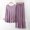 Purple, variant on Women 2 Piece Modal Pajamas Sets Summer Long Sleeve Top and Drawstring Pants Soft Solid Color Sleepwear Suit Gray