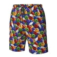 thumbnail image 4 of Fuzoiu Bowling Colorful Print Men's Beach Shorts,Men's Swim Trunks,Quick Dry Board Shorts with Pockets,Men's Bathing Suits for Surfing, Running, and Casual Wear-Small, 4 of 6