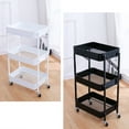 thumbnail image 3 of 3 Tier Rolling Cart Foldable Rolling Storage Cart Utility Cart Metal Heavy Duty for Kitchen, 3 of 3