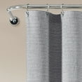 thumbnail image 4 of Lush Decor Farmhouse Button Stripe Yarn Dyed Woven Cotton Shower Curtain, 72x72, Gray, Single, 4 of 9