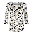 thumbnail image 5 of BangWanChi Women's Fashion Tees Casual Crewneck 3/4 Sleeve Loose T Shirt Ladies Tops Blouses Shirts, 5 of 5