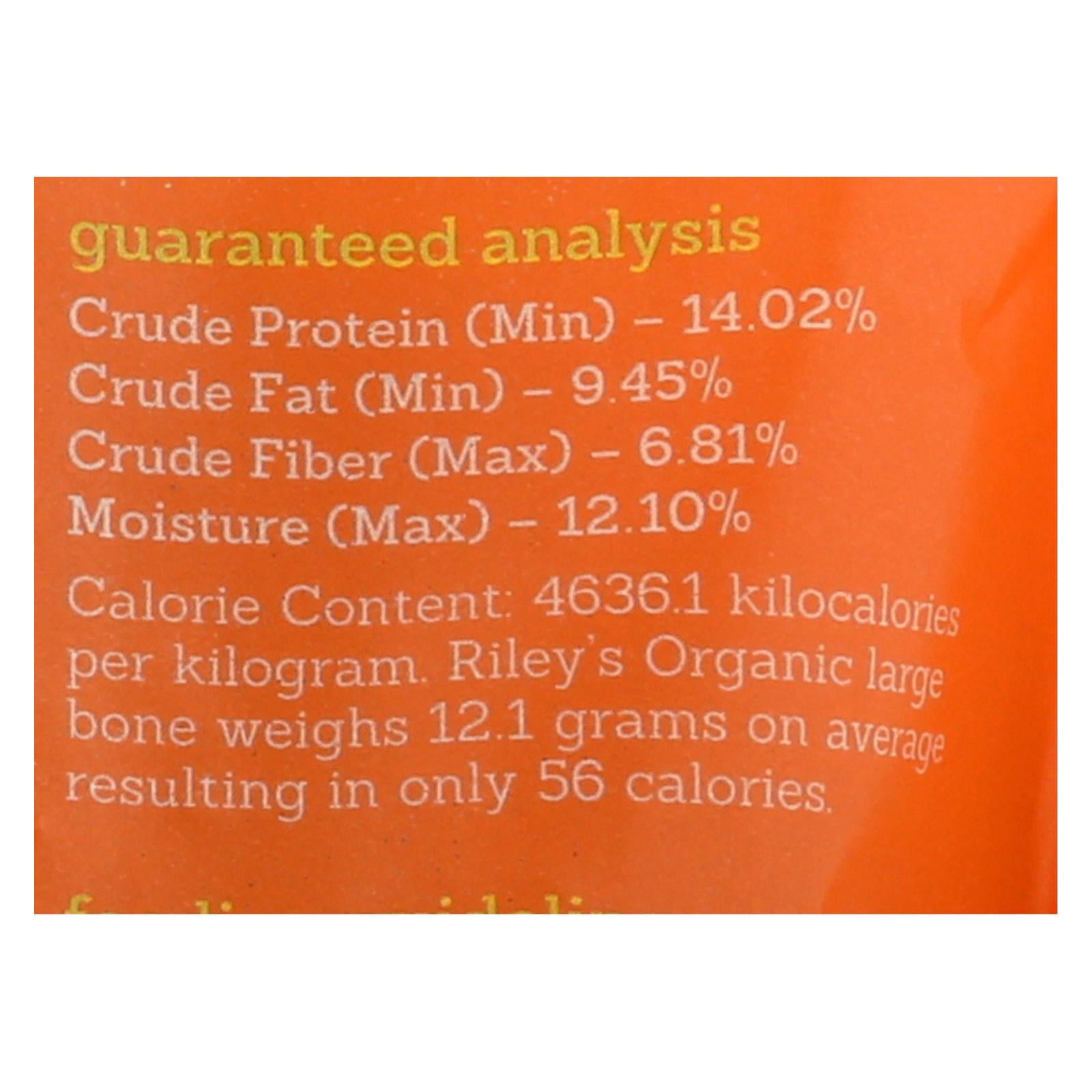 Riley's Organics Tasty Apple Large Bone Dog Treats 6 Pack 5 oz