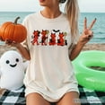 thumbnail image 5 of Cute Red Devils and Cats T-Shirt, Vintage Halloween Tee, 5 of 6