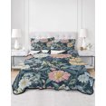 thumbnail image 2 of Quilts Queen Size Bedding Set, Spring Daisy Flower Reversible Summer Quilt 3 Pieces, Watercolor Floral Botanical Rustic Lightweight Bedspreads Coverlets with 2 Pillow Shams for All Seasons, 2 of 5