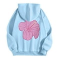 thumbnail image 7 of CONFREE Womens Hoodies Floral Prints Hoodies For Women Trendy Long Sleeve Casual Pullover Sweatshirts With Pockets Comfy Winter Clothing, 7 of 7