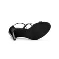 thumbnail image 6 of BLISSFUL STEP Women's Shoes Strappy Stiletto Heels Ankle Strap Open Toe Party Dress Sandals Black 6, 6 of 9