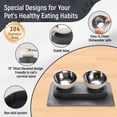 thumbnail image 4 of Marchul Elevated Stainless Steel Pet Food Bowl Detachable Double Cat Bowl Set with Non-Slip Mat for Cats Small Dogs, Black, 4 of 7