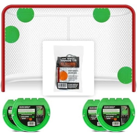 Super Sniper 6" Magnetic Shooting Discs – 4-Pack Accuracy Trainers for Hockey & Lacrosse Nets – Includes Free Tethers – Durable Precision Markers for Practice$$Sport & Recreation Other