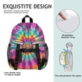 thumbnail image 5 of Pink and Green Tie Dye Pattern Backpack for School, Cute School Bag with Adjustable Shoulder Straps and Padded Back, 15"x11.42"x5.5", 5 of 5