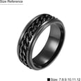 thumbnail image 4 of Stress Relief Ring for Men Women - Spinner Fidget Anxiety Rings, Solid 316L Stainless Steel,Silver,11, 4 of 6