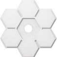 thumbnail image 1 of Ekena Millwork CMP22DY-03000 22 in. OD x 3 in. ID Square Daisy Architectural Grade PVC Contemporary Ceiling Medallion, 1 of 1