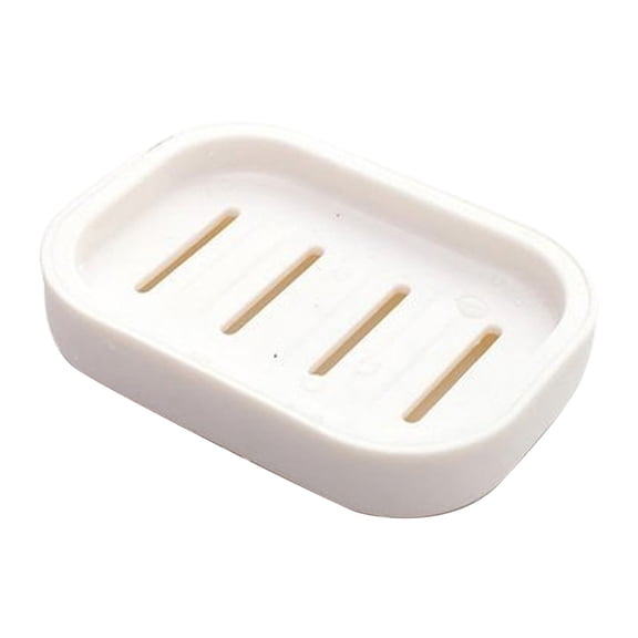 NXUJEUG 1 Pack Plastic Soap Dish, Soap Container, Double Layer Draining Soap Holder for Shower, Bathroom, White